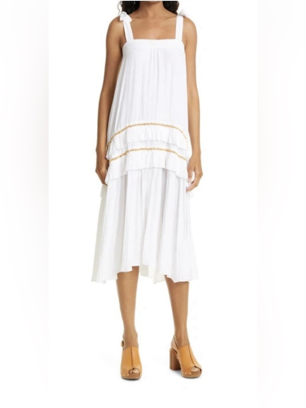 Rami Brooks tiered pleated dress